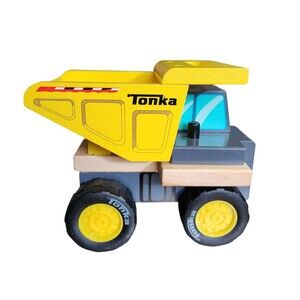 Maxim Enterprise/Hasbro Tonka Mighty Dump Truck Painted Wood 2013 RARE
